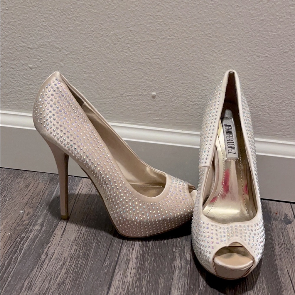 Jennifer Lopez rhinestone heels